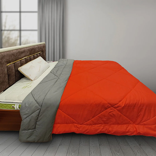 Dual Red And Grey Colour Weather AC Comforter Set