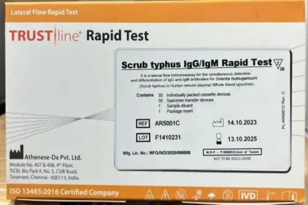 CTK TRUSTLINE SCRUB TYPHUS RAPID TEST CARD