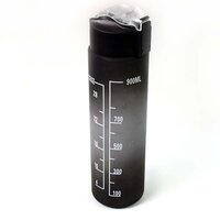 Plastic Black Motivational Water Bottle with Straws