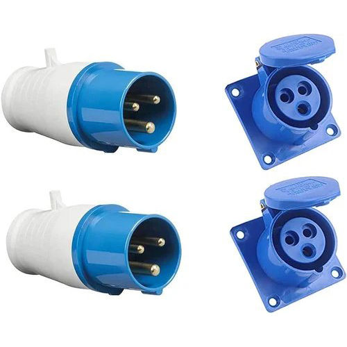 230V Industrial Plug - Color: White & Blue