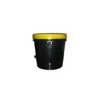 5 Kg Plastic Grease Storage Bucket - Color: Black