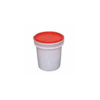 Out Cap Grease Container - Ppcp Plastic, 1000 Ml Capacity, White Color, Round Shape - Easy To Use And Clean, Modern Design