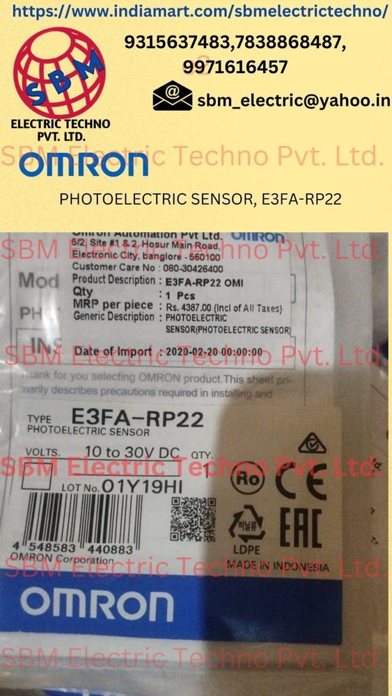 OMRON PHOTOELECTRIC SENSOR,E3FA-RP22