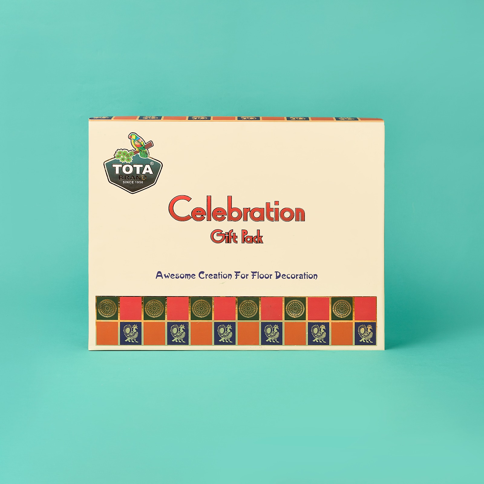 Tota Celebration Rangoli Gift Pack - 10 Mdf Stencils, Multicolor Rangoli Powder, Glitter Bottles & Decorative Diyas | Eco-friendly, Skin-friendly, Perfect For Holi