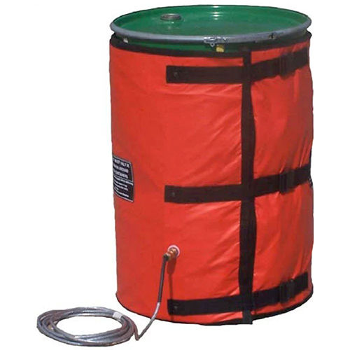 Round Flameproof Drum Jacket Heater - Color: Red