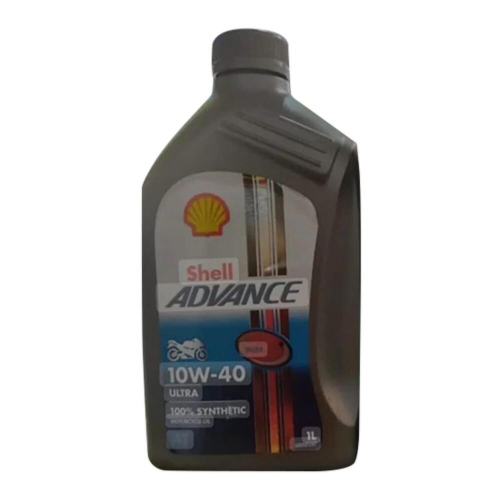 Shell Advance 10W 40 Ultra Synthetic Oil - Synthetic Oil | Light Yellow Color, Bottle Packaging, Sharp Smell, Excellent Wear Protection
