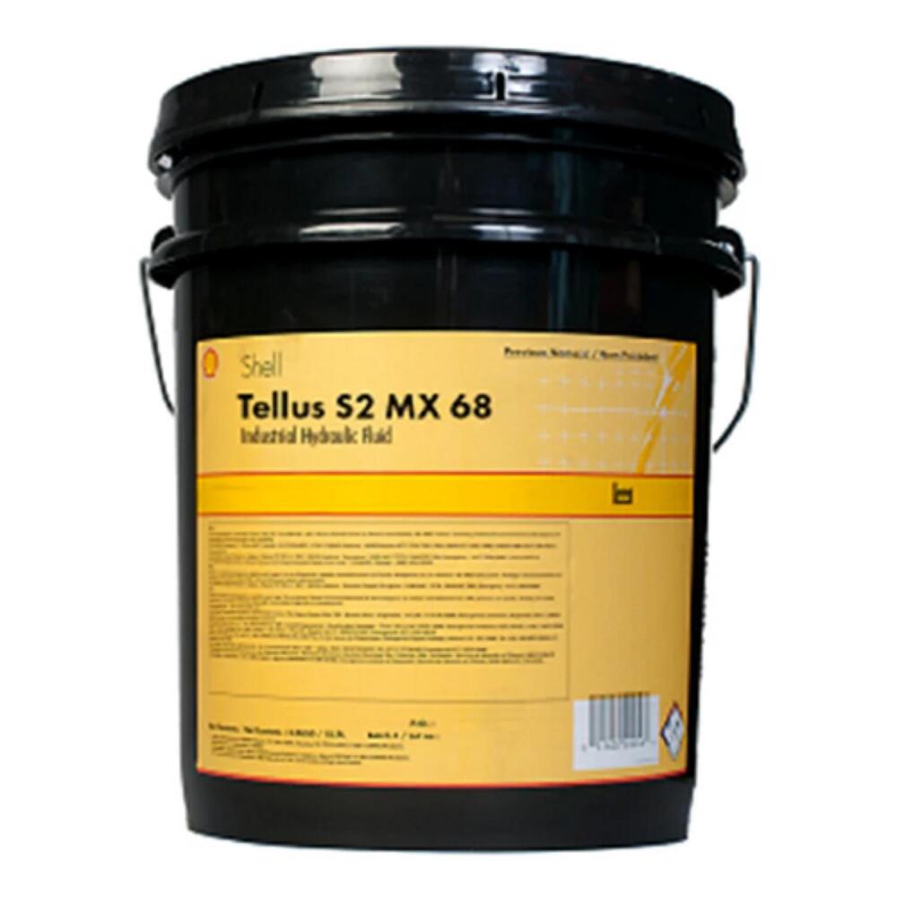 Shell Tellus S2 MX 68 Industrial Hydraulic Fluid Oil - Bucket Pack Transparent Color Sharp Smell High Thermal Stability for Automotive Applications