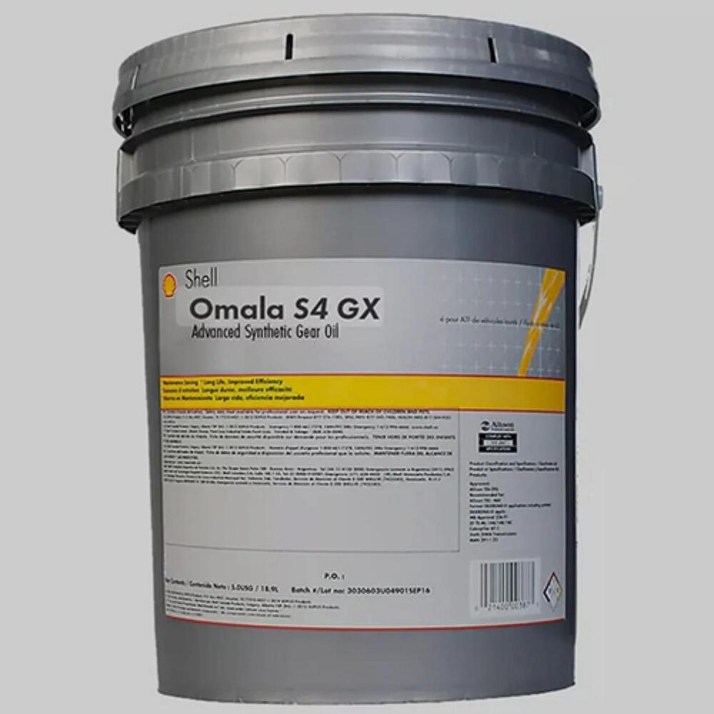 Shell Omala S4 GX Industrial Gear Oil - Light Yellow, Bucket Pack, Sharp Smell | Superior Protection Against Wear, Thermal Stability, Rust Resistance