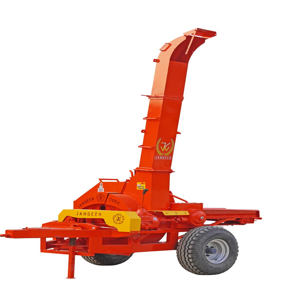 Chaff Cutter - Steel, 2x1x1 m, Orange | 5 HP Power, 1000kg/hr Capacity, 500 kg Weight, Ideal for Animal Feed Enhancement