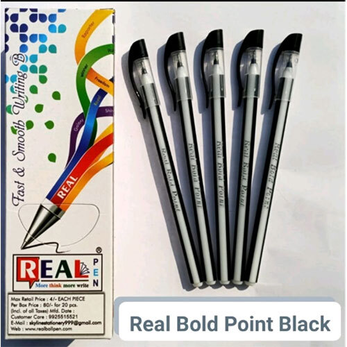 Real Bold Point Black Pen