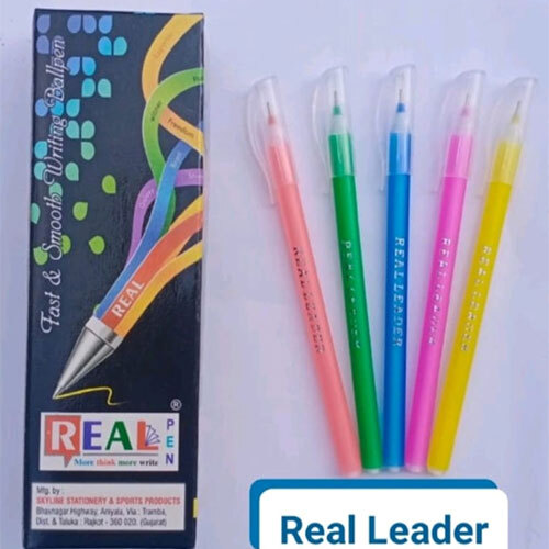 Real Leader ICFC Body Pen - Polypropylene, 0.70mm NSTC Tip Size, Blue, Pink, Green, Orange, Yellow Ink Colors | Skip Free Writing, Timely Delivery