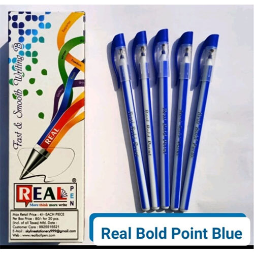Real Bold Point Blue Pen - Feature: High Quality