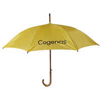 Polyester Foldable Stick Umbrella - 23 Inch Bright Yellow | Stylish Rain Protection, Various Color Options