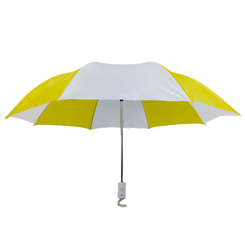 24 Inch Yellow And White Fold Umbrella