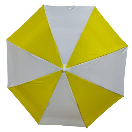 24 Inch Yellow And White Fold Umbrella