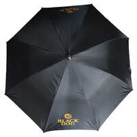 30 Inch Golf Fiber Black Silver Umbrella