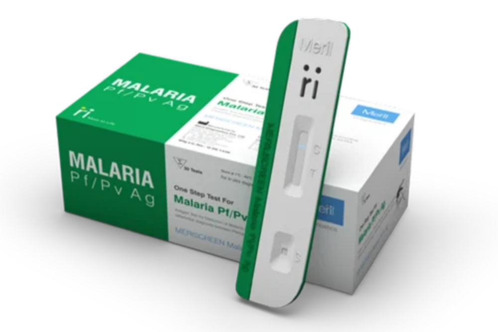 Plastic Meril Pf/Pan Malaria Rapid Test Card