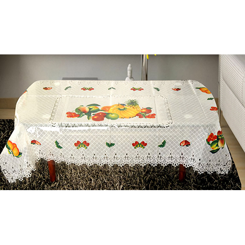 32x52 Fruit Table Cover - Pvc Material, 32x52 Inches, Multicolor Design | Durable, Easy To Clean, Smooth Finish For Elegant Dining