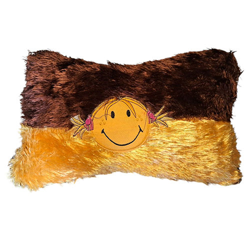 Fur Smiley Baby Pillow - Color: Multicolor