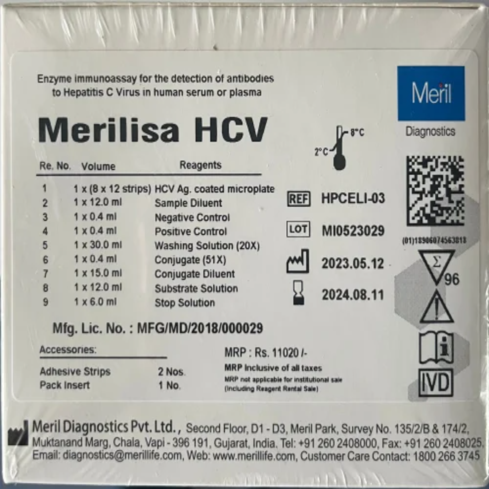 Meril Hcv Elisa Test Kit