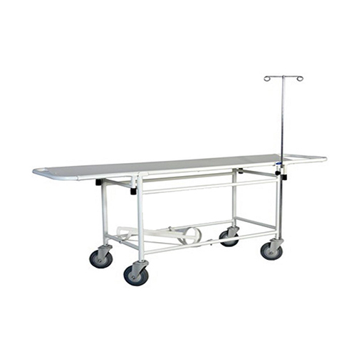 MS Powder Coated Stretcher Trolley