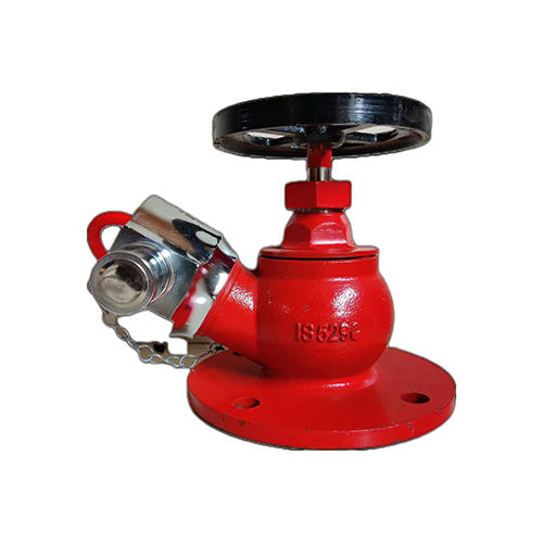 Cast Iron 4 Way Breeching Inlet Valve - Color: Red