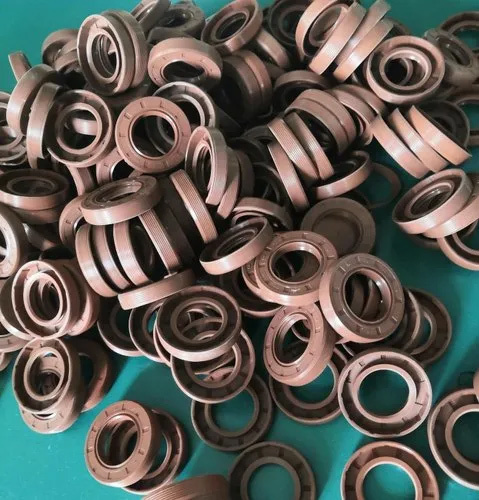 4 Inch Brown Rubber Oil Seal - 8 Millimeter Thickness, 65 HRC Hardness | Durable O Ring for Industrial Fluid Sealing Applications