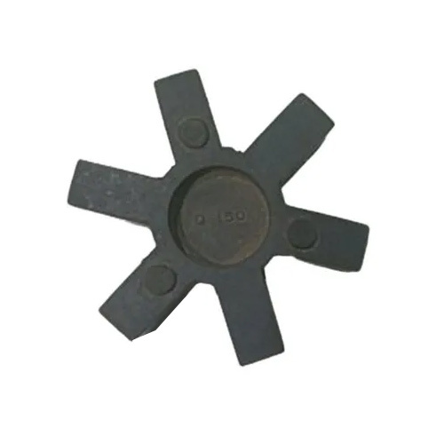 Ego Gold Rubber Star Coupling - Rubber Material, 8mm Thickness, Sleek Black Finish, Powder Coated, Industrial Use with Flexibility & Shock Absorption