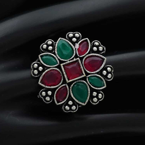 D No 13 महिलाओं की ऑक्सीडाइज्ड अंगूठी