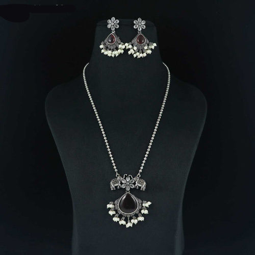 D No 230 Ladies Oxidised Necklace Set