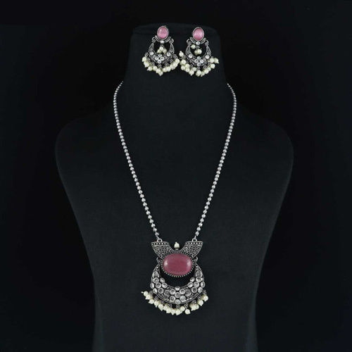 D No 240 Ladies Oxidised Necklace Set