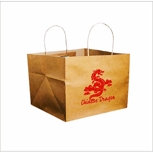 Brown Kraft Paper Bag ( 9" X 11" X 9" ) - 120 Gsm Golden Brown - Feature: Biodegradable