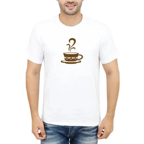 White Round Neck T Shirt