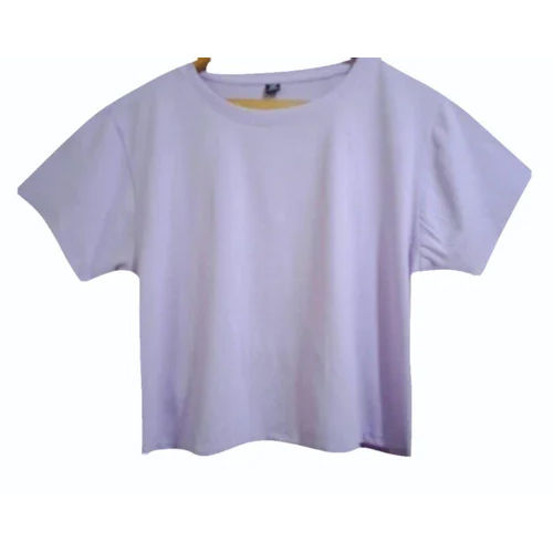 Ladies Cotton Plain Crop Top - Color: Different Available