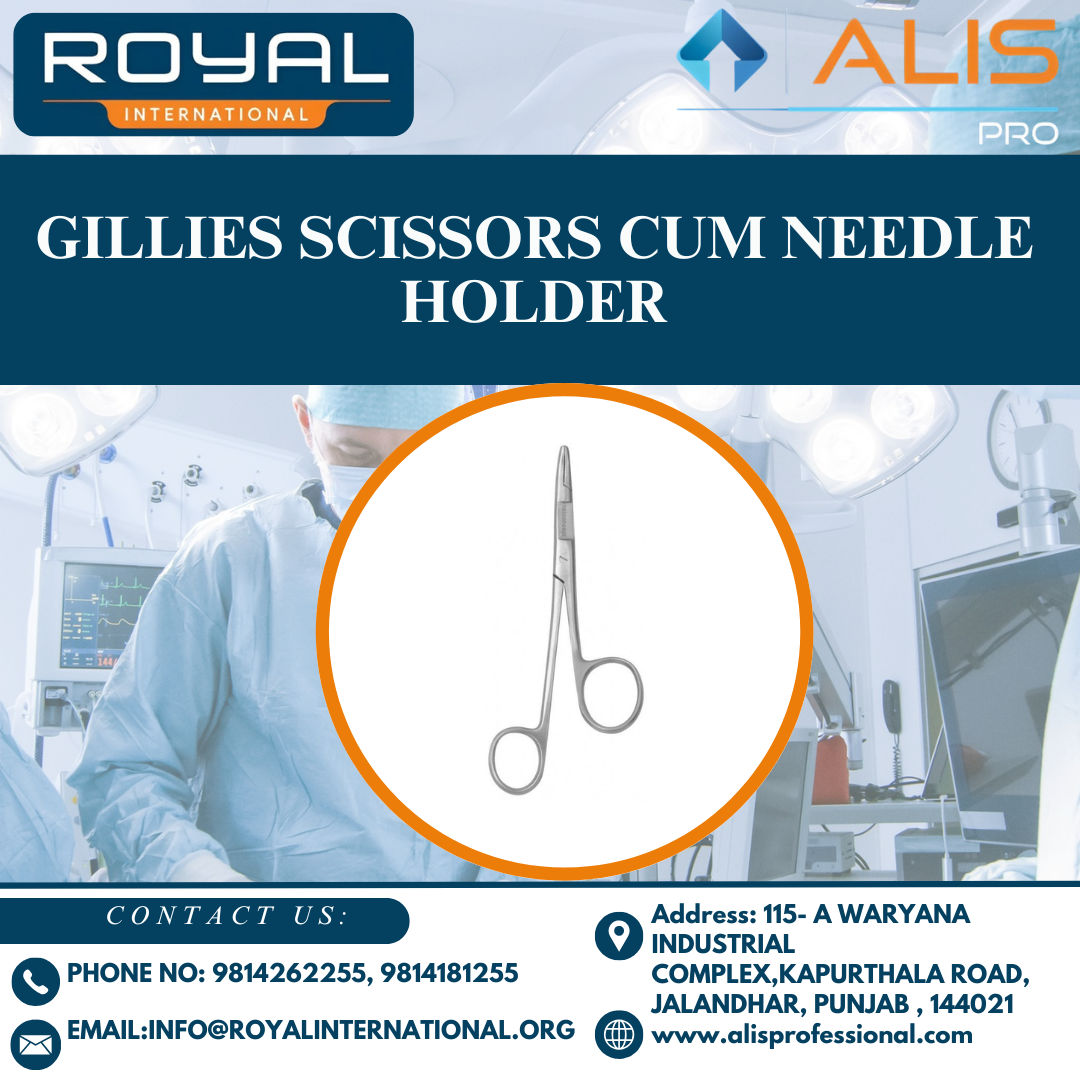 Gillies Scissors cum Needle Holder