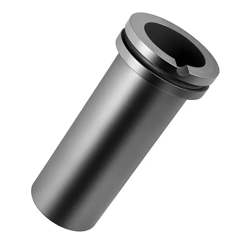 High Quality Graphite Crucible - Graphite Material, 125mm Height, 65mm Diameter, Black Color - Ideal for High Temperature Industrial Metal Melting