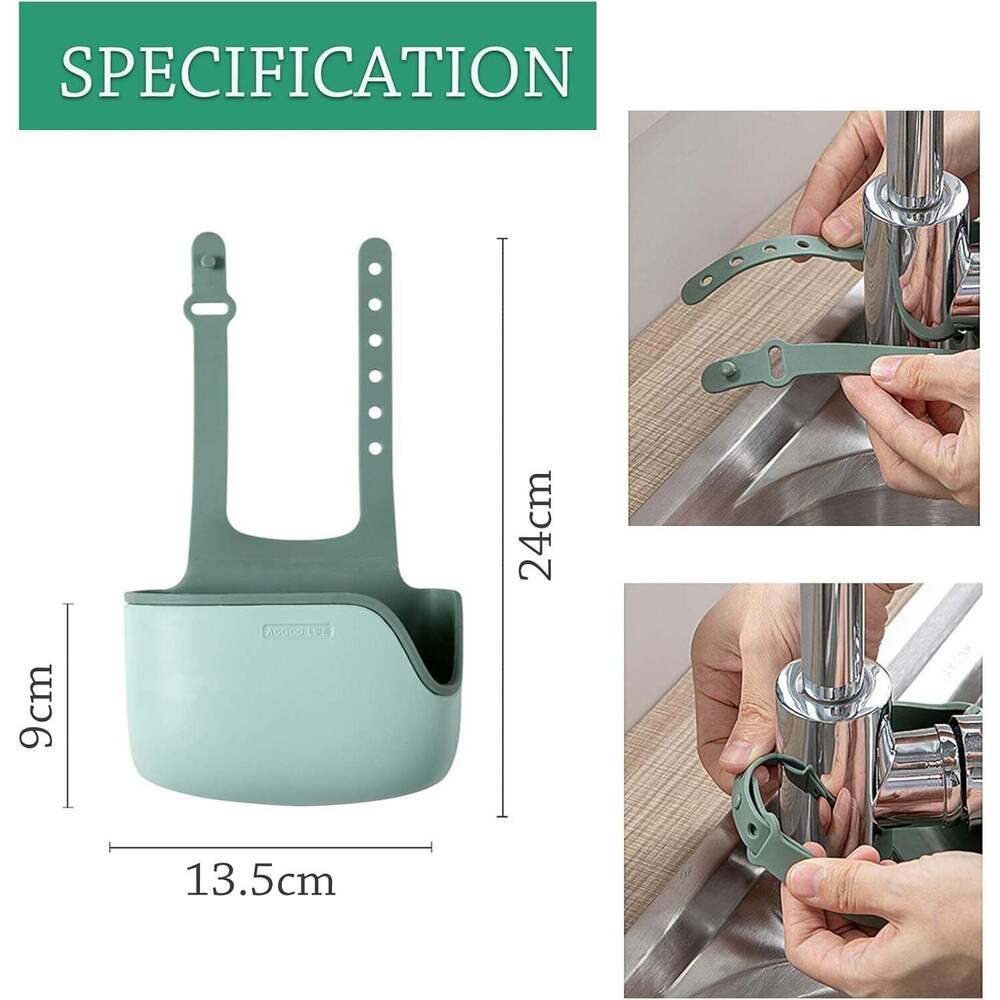 Plastic Sink Drain Rack - Heavy Plastic, 14x11x4 Cm | Elegant Multicolor Kitchen Sponge Holder For Tidy Spaces, Easy To Clean, Fast Drainage System