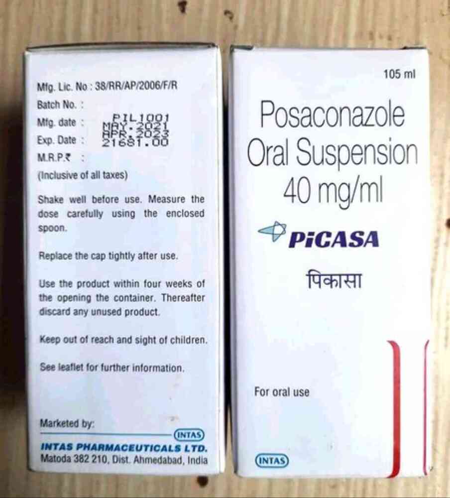 Picasa 40 Mg Posaconazole Oral Suspension