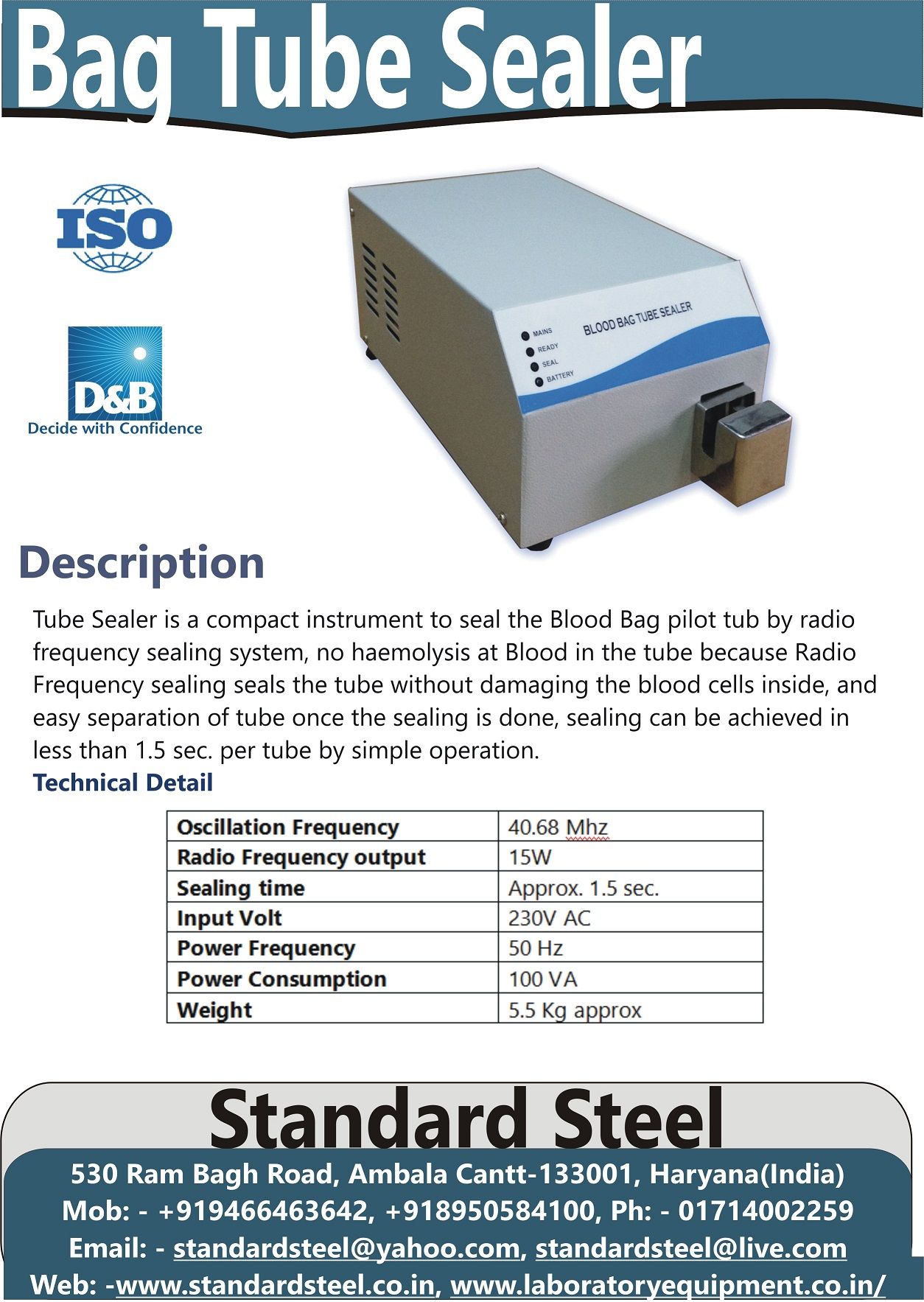 Blood Bag Tube Sealer