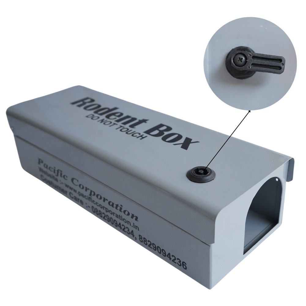 Mice Bait Station - Iron 10 X 14 X 4.5 Inch Gray | Secure Platform For Rodenticide With Hinged Lid Ideal For Rat & Mouse Control