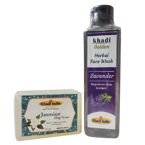 Lavender Face Wash With 125g Jasmine Body Wash Bar