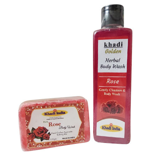 Rose Face Wash With 125g Rose Body Wash Bar