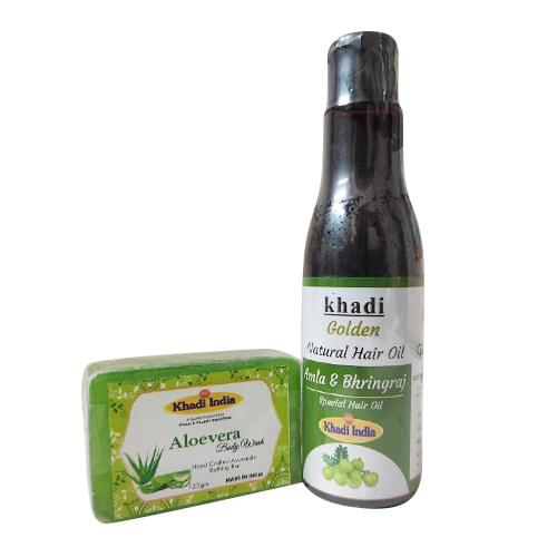 Amla And Bhringraj Hair Oil With 125g Aloevera Body Wash Bar