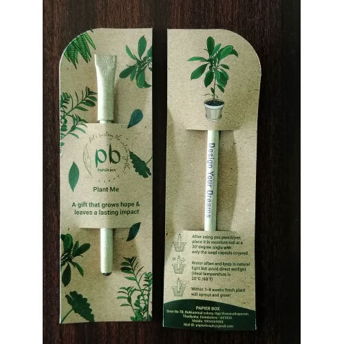 Eco Friendly Recycled Seed Pen With Holder
