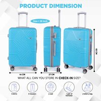 24inch  ZX Sky Blue Color Trolley Bag