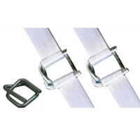 Composite Cord Strap Buckle - High-quality Material, Pristine White Color, Square Shape | Polished Surface, Designed For All Size Requirements, Ideal For Logistics And Shipping