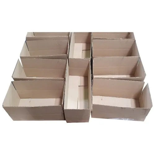 3 Ply Plain Brown Corrugated Box - Shape: Rectangle