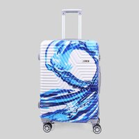 24inch Kandel London Printed Ocean Blue Suit Case