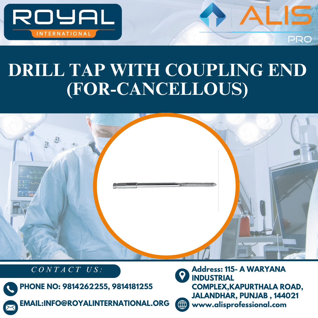 Drill Tap with Coupling end (For-Cancellous)