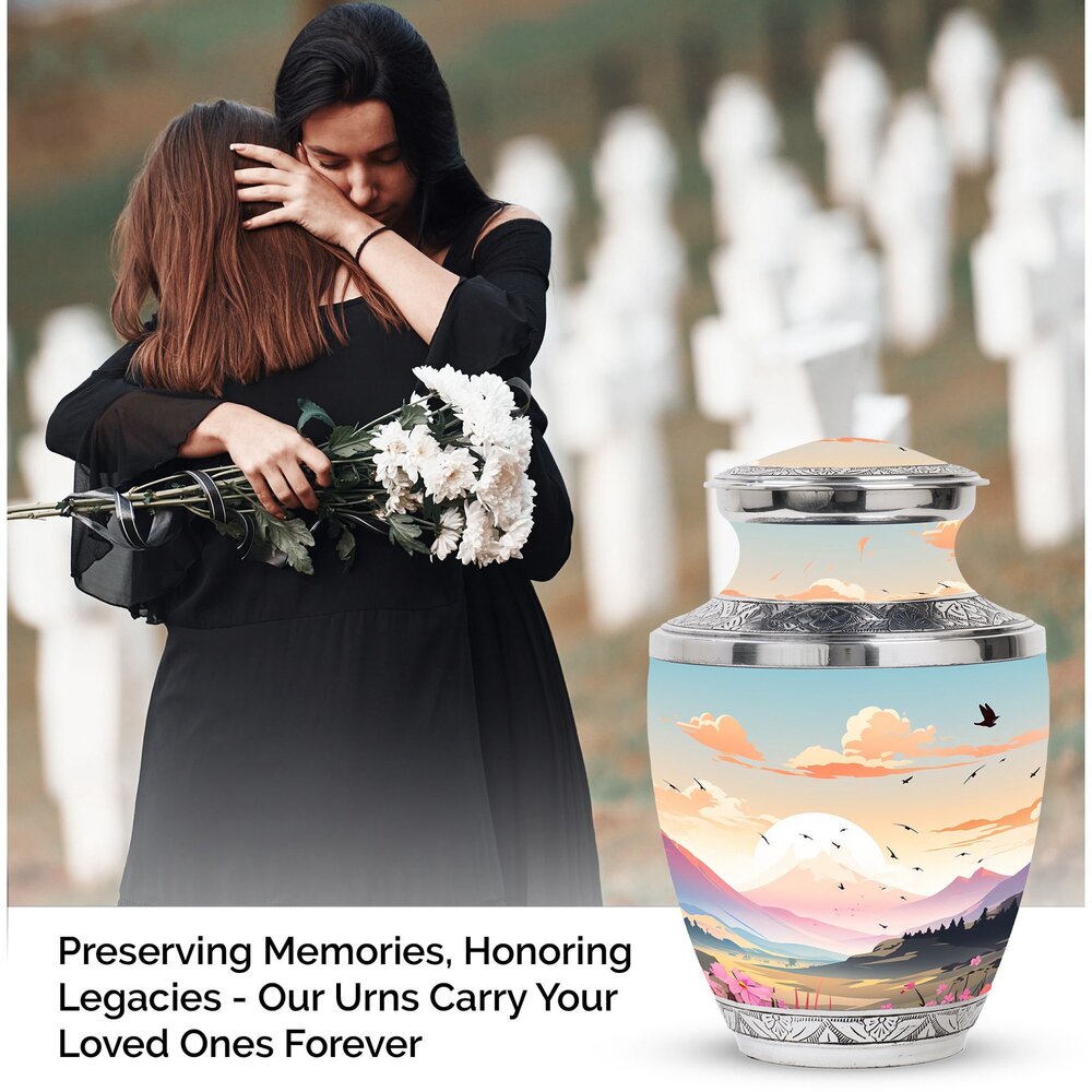 Testi Brass Cremation Urn - Color: Silver